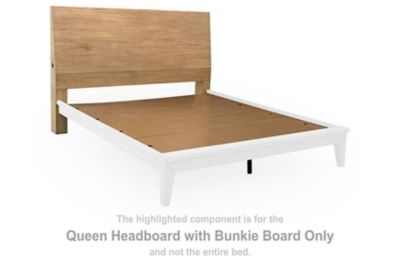 Sherbana - Queen Headboard With Bunkie Board - Light Brown - Simple Home Plus