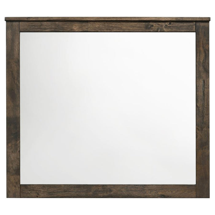 Woodmont - Dresser Mirror - Rustic Golden Brown - Simple Home Plus
