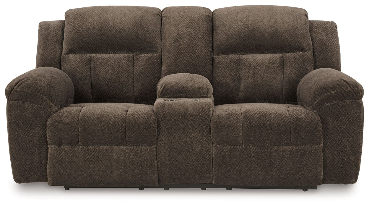 Frohn - Dbl Reclining Loveseat With Console - Simple Home Plus