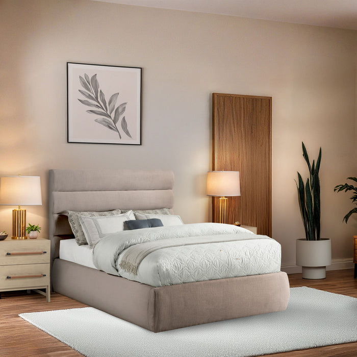 Adam - Linen Fabric Bed With 52" Headboard - Simple Home Plus