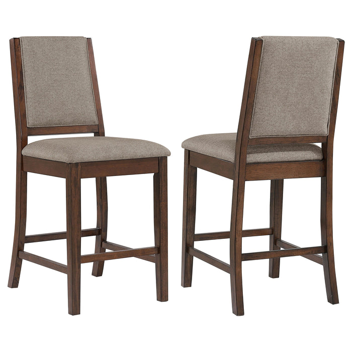 Patterson - Upholstered Counter Chair (Set of 2) - Mango Oak - Simple Home Plus