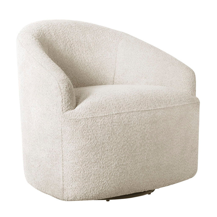 Bonn - Upholstered 360° Swivel Chair - Cream