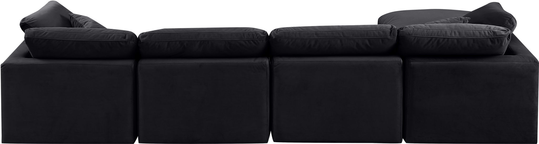 Indulge - Velvet 5 Piece Modular Sectional With Chaise - Simple Home Plus