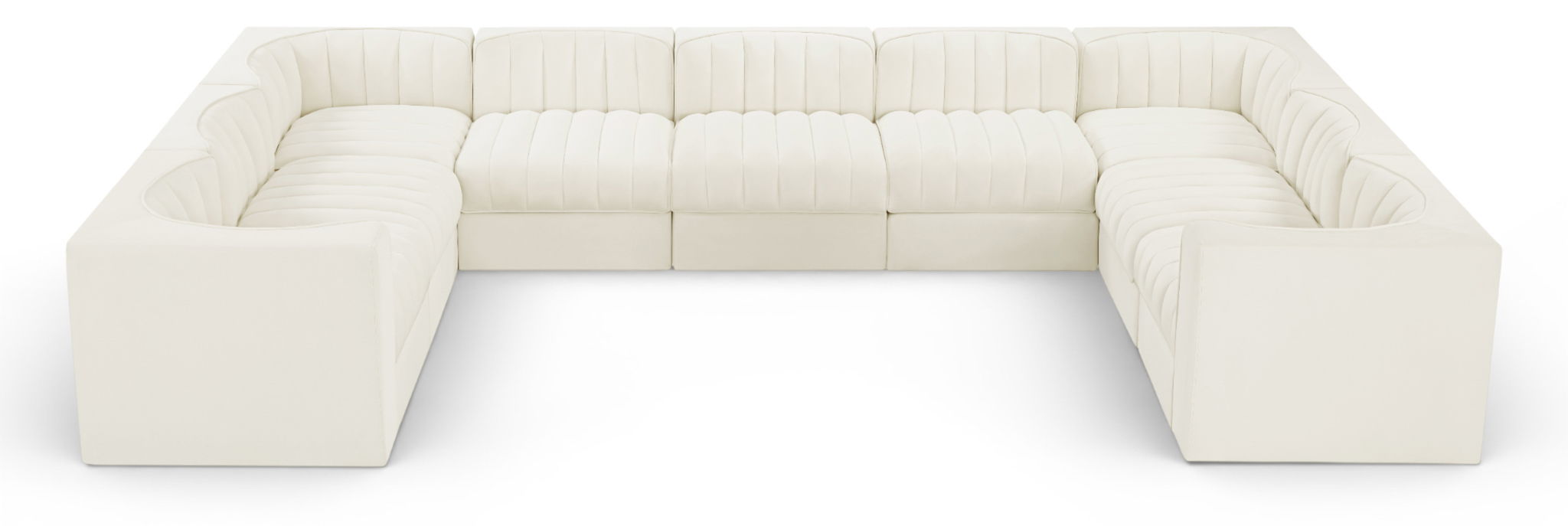 Rummi - Velvet Performance Fabric Upholstered 9 Piece Modular Sectional - Simple Home Plus