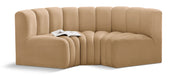 Arc - Velvet 3 Piece Modular U-Shaped Sofa - Simple Home Plus