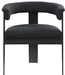 Romeo - Boucle Dining Chair With Black Base (Set of 2) - Simple Home Plus