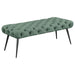 Ella - Upholstered Tufted Bench Metal Legs - Simple Home Plus