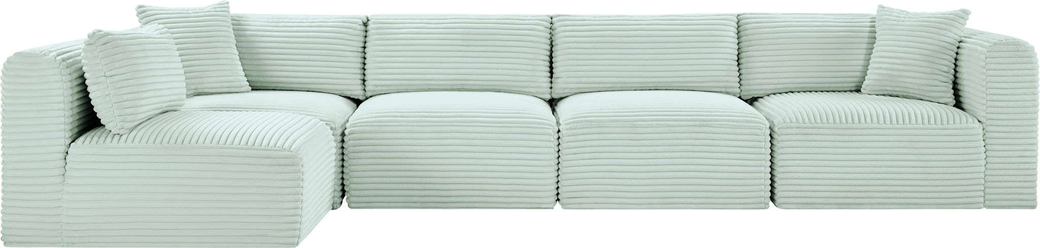 Shaggy - 5 Piece Modular Sectional - Simple Home Plus