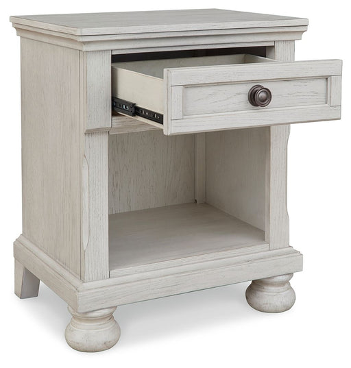 Robbinsdale - Antique White - One Drawer Night Stand - Simple Home Plus