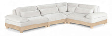Turin - Chenille Fabric Upholstered Modular Sectional - White - Simple Home Plus