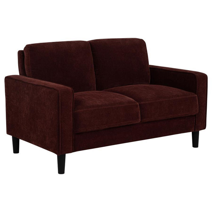 Ruth - Upholstered Track Arm Loveseat - Simple Home Plus