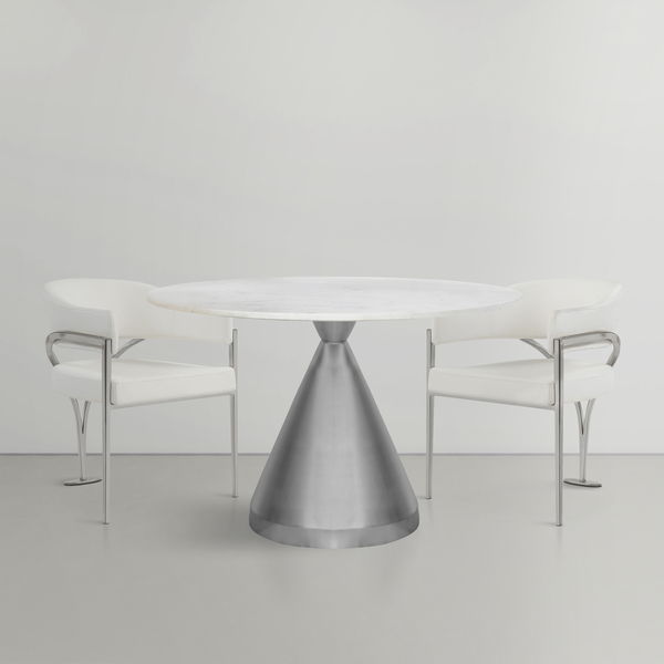 Emery - Marble/Stone Dining Table - White