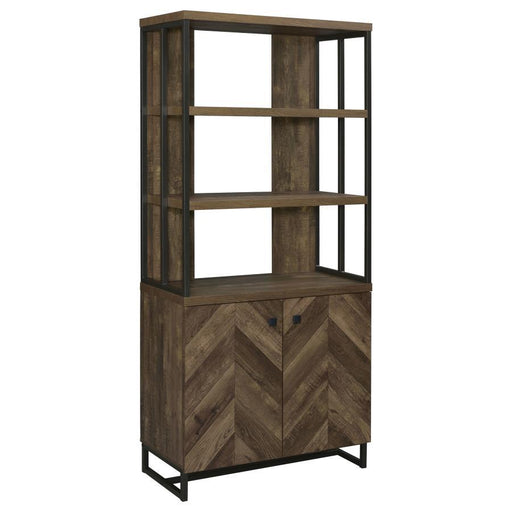 Millbrook - 2 Door Storage Bookshelf - Rustic Oak - Simple Home Plus