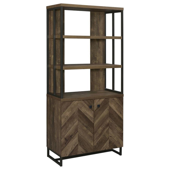 Millbrook - 2 Door Storage Bookshelf - Rustic Oak - Simple Home Plus