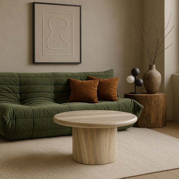 Emara - Concrete And Fiberglass Indoor / Outdoor Coffee Table - Simple Home Plus