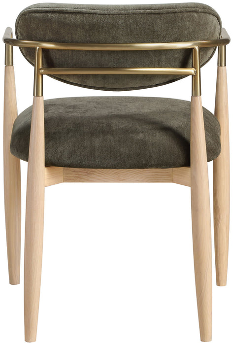 Riccio - Fabric Dining Arm Chair (Set of 2) - Natural Frame - Simple Home Plus