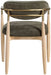 Riccio - Fabric Dining Arm Chair (Set of 2) - Natural Frame - Simple Home Plus