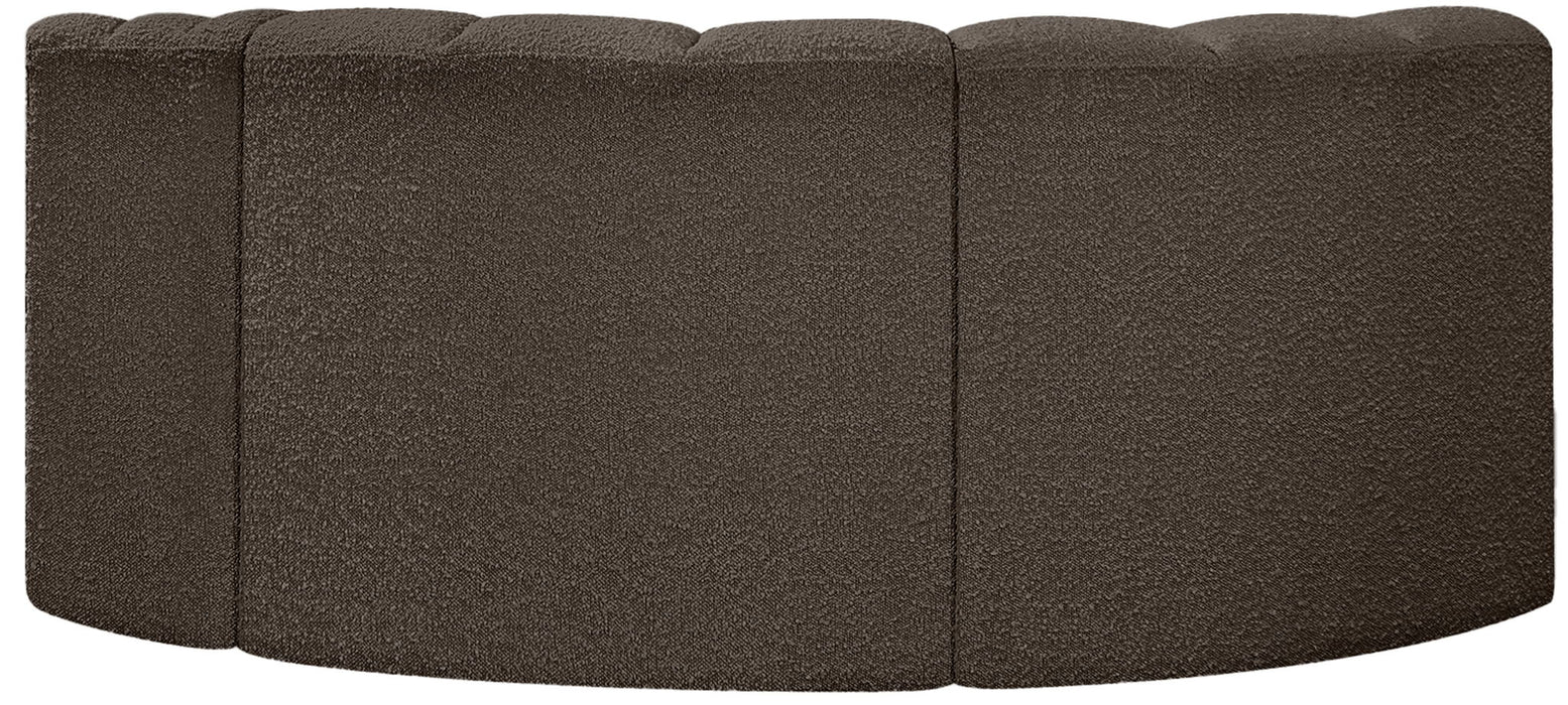 Arc - Boucle Fabric 3 Piece Modular L-Shaped Sofa - Simple Home Plus