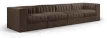 Rummi - Velvet Performance Fabric Upholstered 4 Piece Modular Sofa - Simple Home Plus