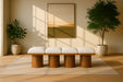 Pavilion - 4 Piece Modular Bench With Brown Base - Simple Home Plus