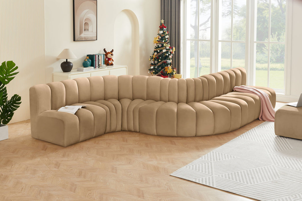 Arc - Velvet 7 Piece Modular Sofa - Simple Home Plus