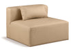 Cube - Armless Chair - Tan - Simple Home Plus