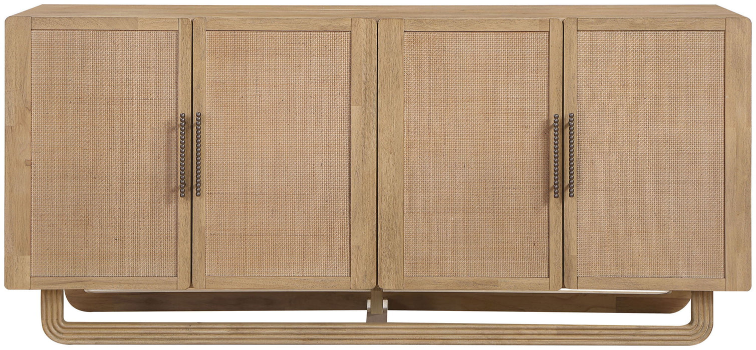 Sova - Solid Wood, Oak Veneer And Stainless Steel Sideboard/Buffet - Simple Home Plus
