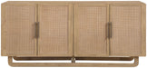Sova - Solid Wood, Oak Veneer And Stainless Steel Sideboard/Buffet - Simple Home Plus