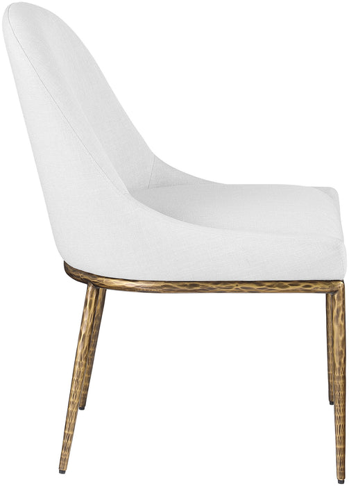 Ferro - Upholstered Dining Side Chair With Brushed Gold Legs - Simple Home Plus