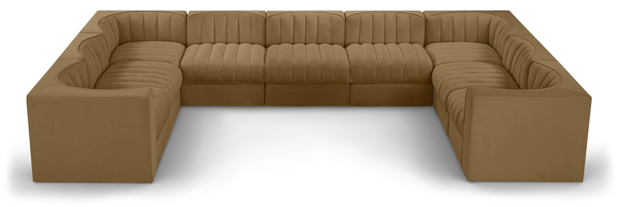 Rummi - Velvet Performance Fabric Upholstered 9 Piece Modular Sectional - Simple Home Plus