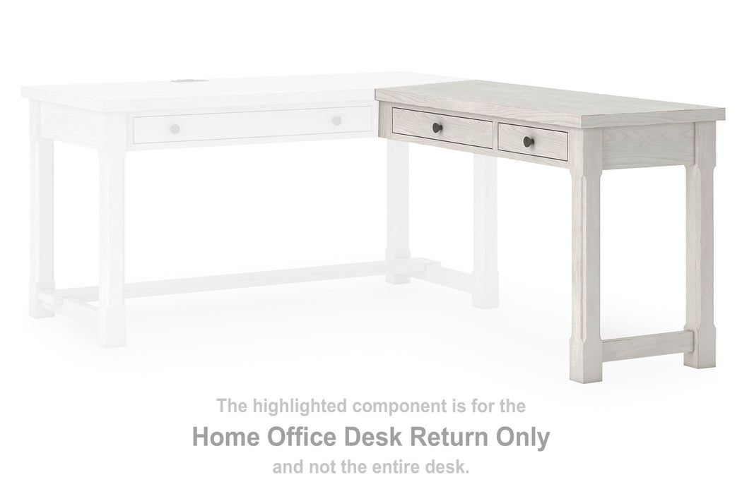 Robbinsdale - Home Office Desk Return - Antique White - Simple Home Plus