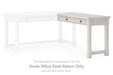 Robbinsdale - Home Office Desk Return - Antique White - Simple Home Plus