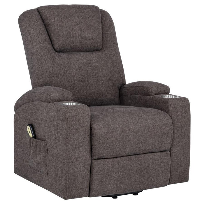 Louie - Chenille Upholstered Power Lift Massage Chair - Simple Home Plus
