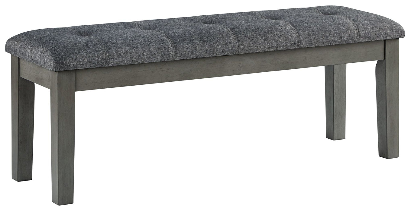 Hallanden - Black / Gray - Large UPH Dining Room Bench - Simple Home Plus