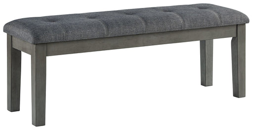 Hallanden - Black / Gray - Large UPH Dining Room Bench - Simple Home Plus