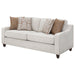Christine - Upholstered Sloped Arm Sofa - Beige - Simple Home Plus
