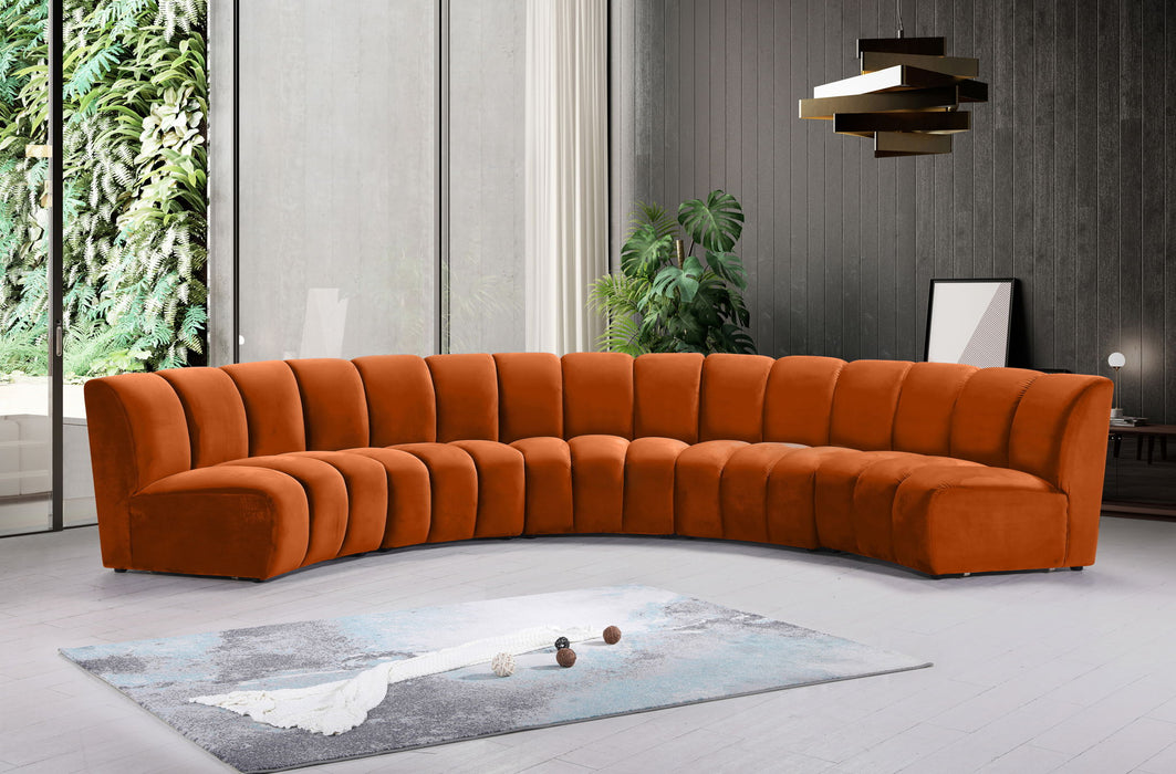 Infinity - 5 Piece Velvet Modular Sectional - Simple Home Plus