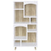 Dalton - 6-Shelf Bookcase - White And Distressed Pine - Simple Home Plus