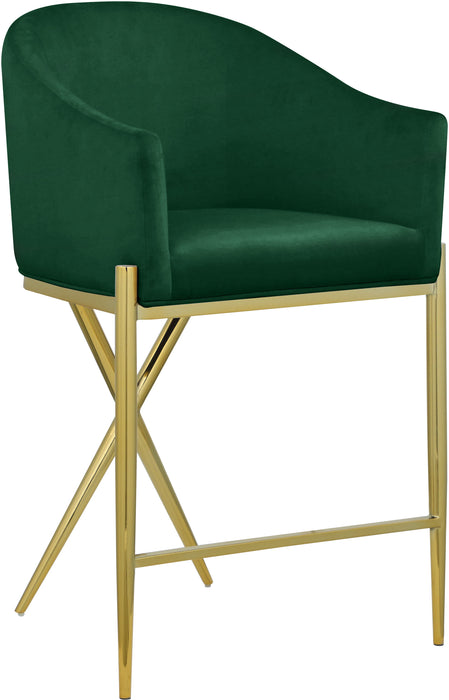 Xavier - Counter Stool with Gold Legs - Simple Home Plus