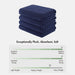 Diagonal Ribbed - 4 Piece Bath Towels Set - Navy - Simple Home Plus