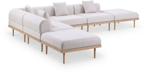 Laguna - 6 Piece 142" Outdoor Patio Modular Sectional - Simple Home Plus