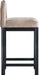 Conrad - Velvet Counter Stool With Black Legs - Simple Home Plus