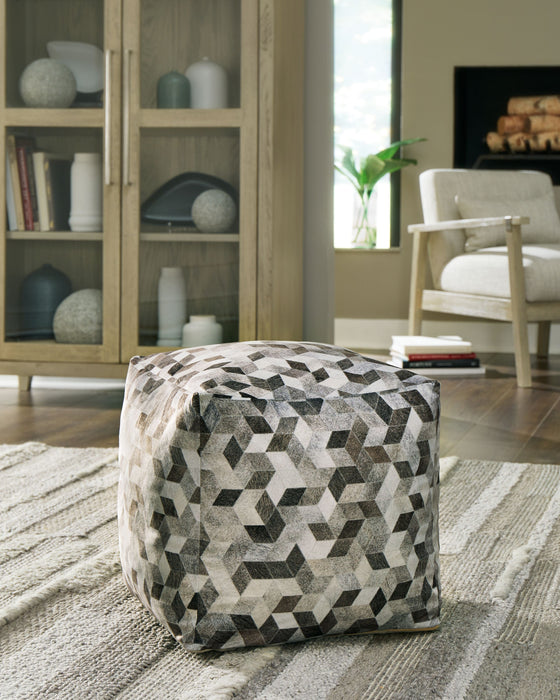 Albermarle - Gray / Brown - Pouf - Simple Home Plus