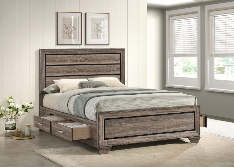 Kauffman - Wood Storage Panel Bed - Simple Home Plus