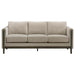 Islington - Fabric Upholstered Panel Arm Sofa - Taupe - Simple Home Plus