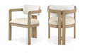 Ravina - Upholstered Dining Chair With Stained Natural Base (Set of 2) - Simple Home Plus