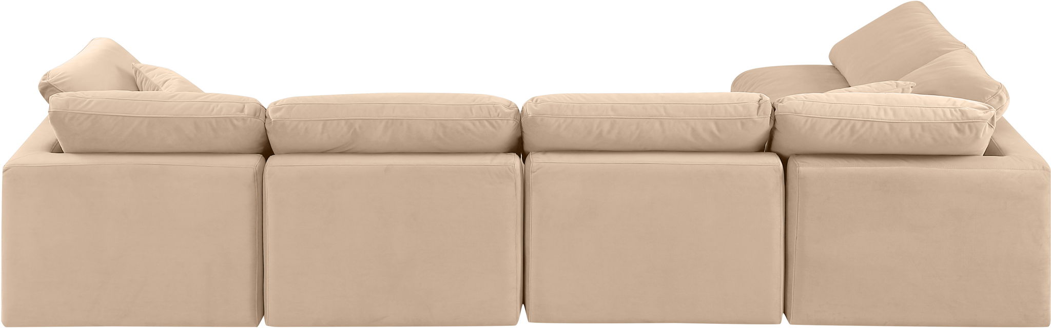 Indulge - Velvet 5 Piece Modular Sectional - Simple Home Plus