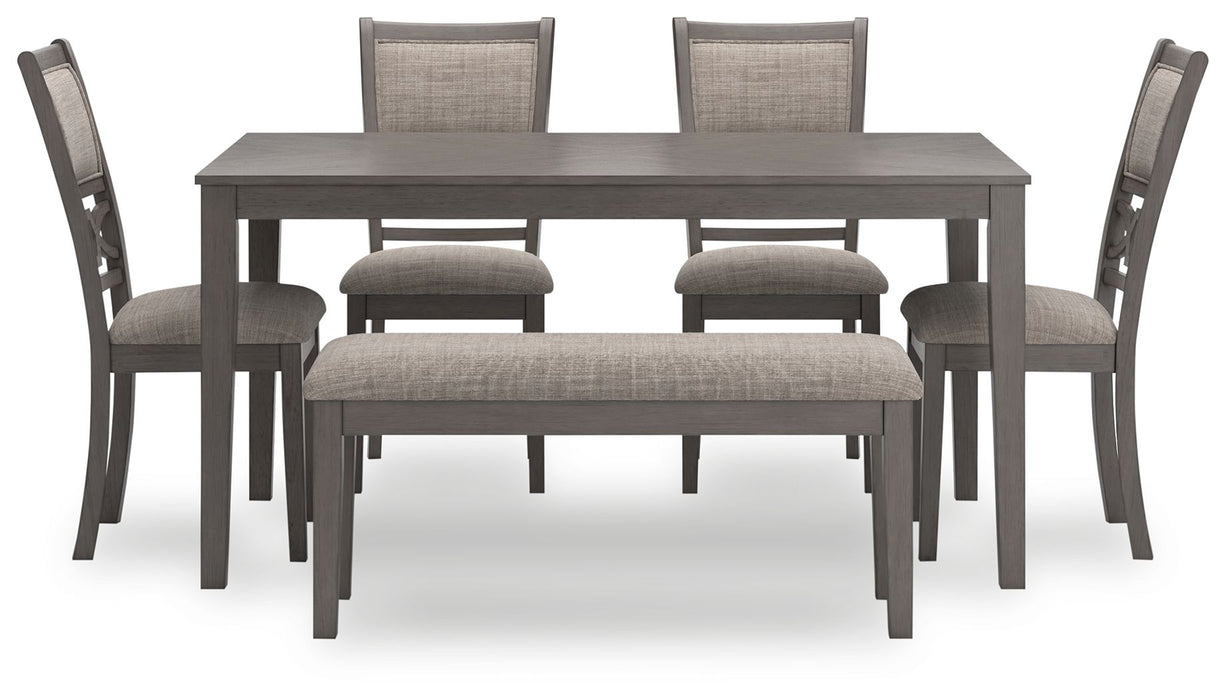 Wrenning - Gray - Dining Room Table Set (Set of 6) - Simple Home Plus