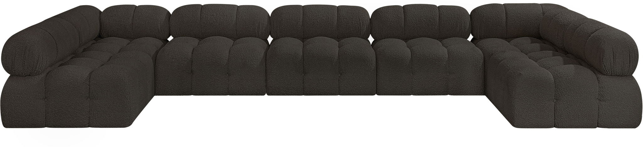 Ames - 7 Piece Boucle Fabric Modular Sectional - Simple Home Plus