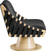Millwin - Swivel Accent Chair With Natural Base - Simple Home Plus